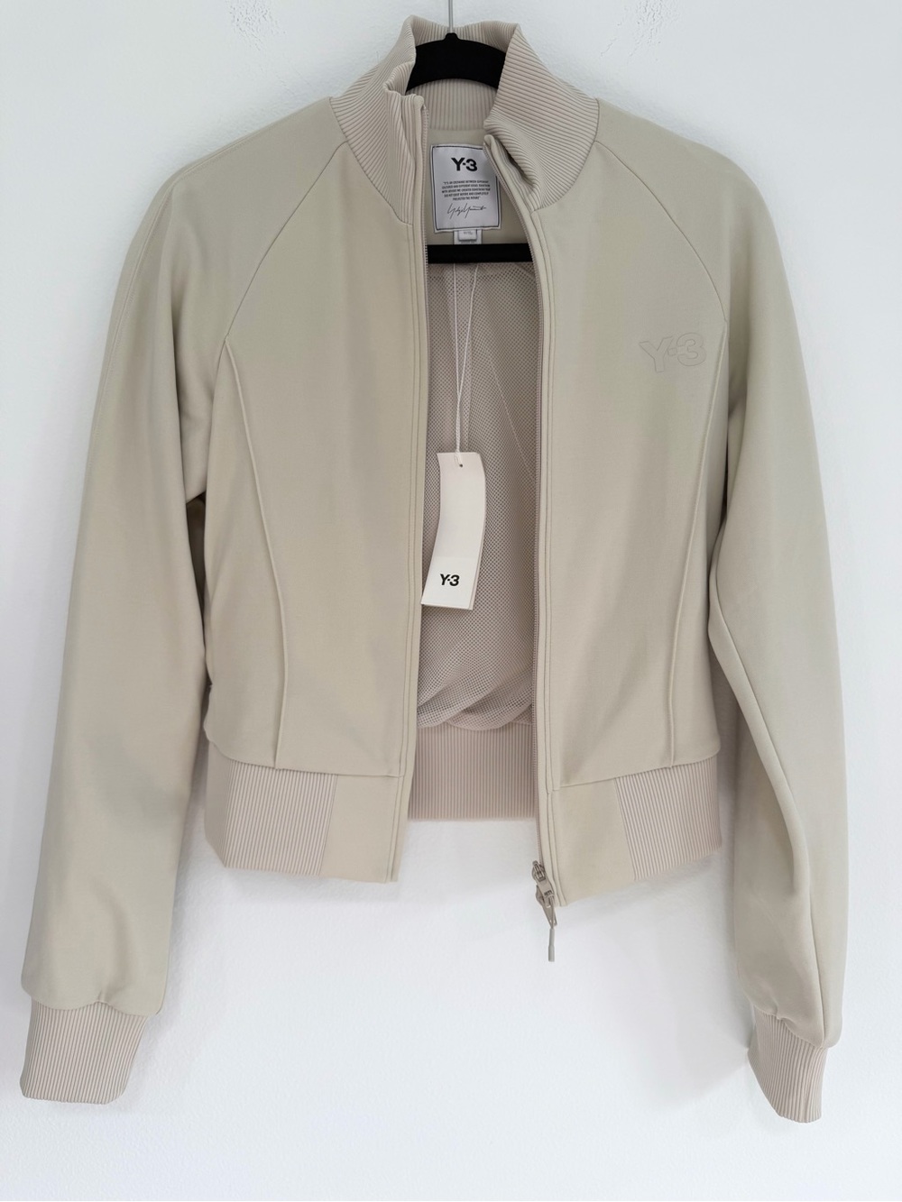 NWT Y-3 Adidas Yohji Yamamoto Women's Classic Track Jacket Beige Size M